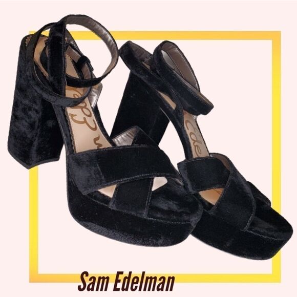 Sam EdelmanMara Suede black Platform Sandal - Picture 1 of 12